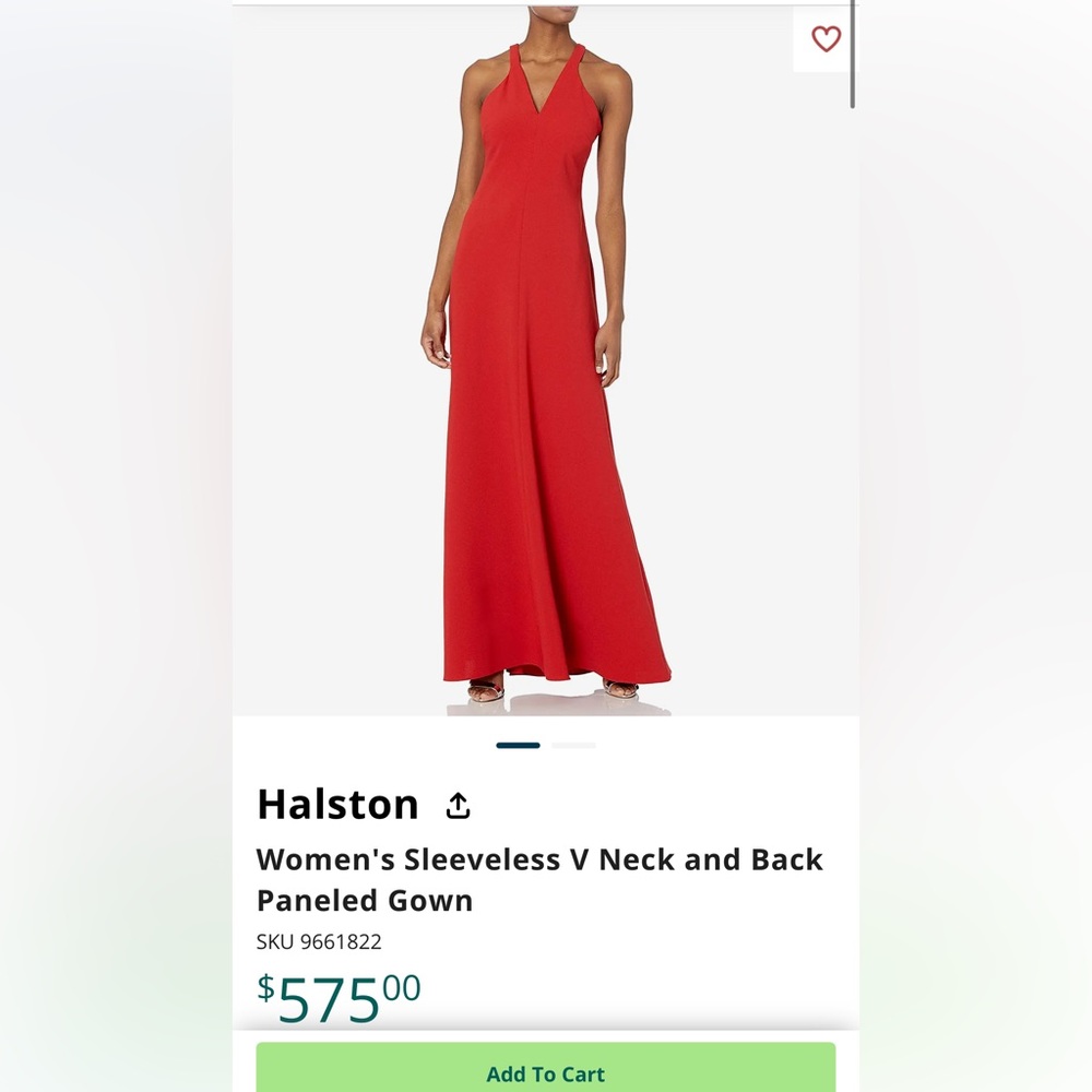 Brand new with tag Halston red formal dress